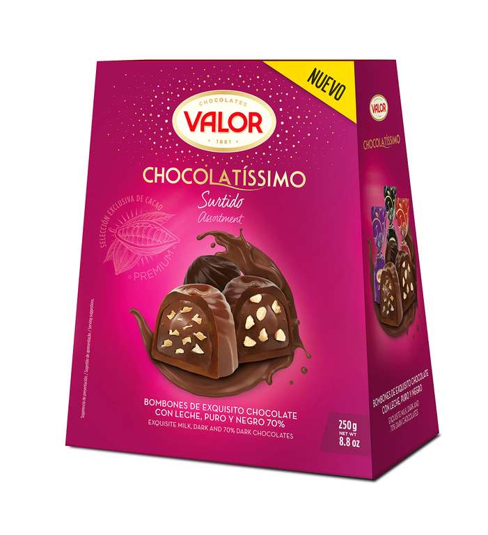 Chocolate relleno chocolate con leche y almendra Valor 170g - E