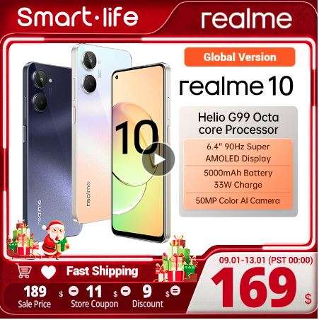 Realme 10 - 8/128GB (2 colores). 153.12€ si se paga en $ (USD).