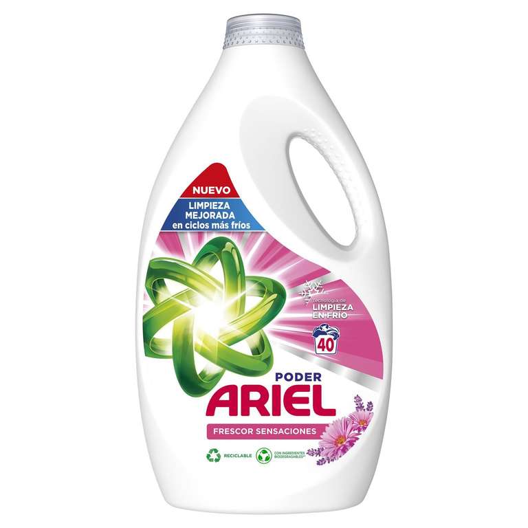 Detergente líquido Ariel frescor sensaciones 120 lavados