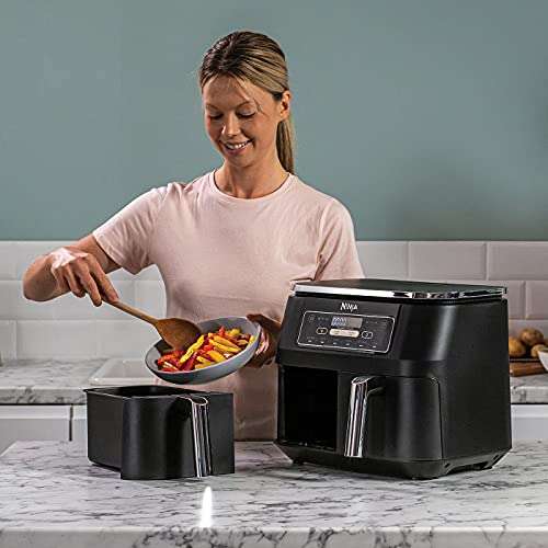 Ninja Foodi Dual Zone Freidora Aire 7,6L, Air Fryer 6 en 1, Freidora sin  Aceite Digital con Dos Cestas Independientes aptas para Lavavajillas,  Freír, Hornear, A… en 2023