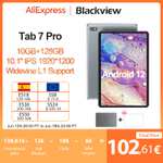 Blackview-Tablet Tab 7 Pro Android 12, pantalla táctil de 10,1 pulgadas, 4G LTE + 5G, WiFi, 10GB + 128GB