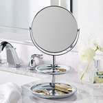 Amazon Basics Vanity Mirror. Doble cara con 1 y 5 aumentos. Rotación 360 grados