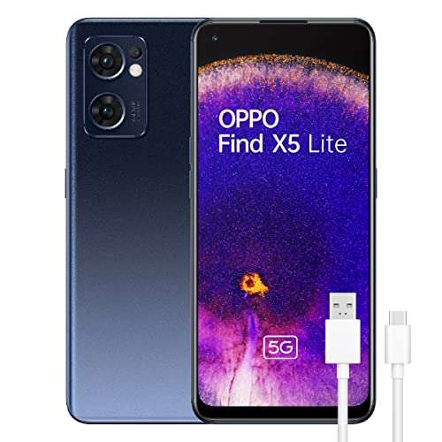 OPPO Find X5 Lite 5G - Smartphone 256GB, 8GB RAM, Dual SIM, Pantalla 6,43”, Vídeo 4K, Batería 4500mAh, Carga Rápida 65W (envío incluido)