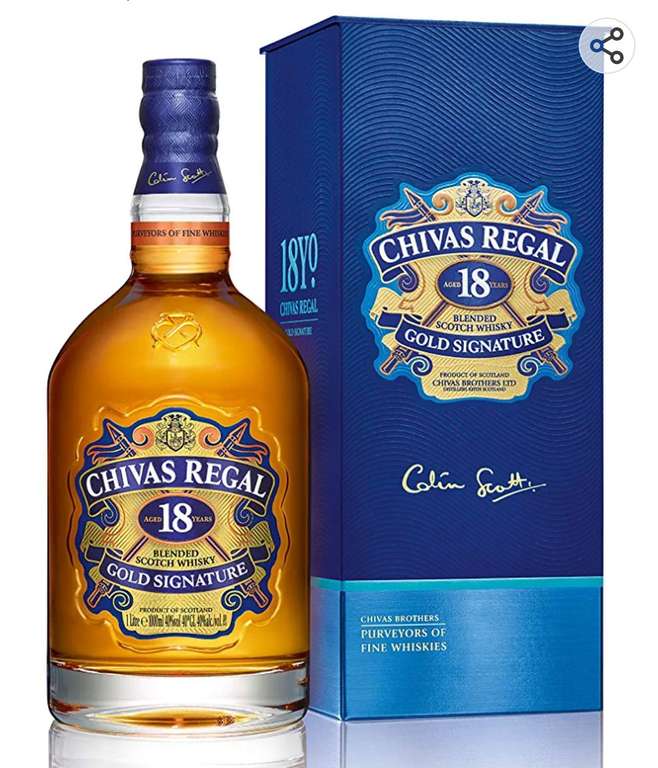 Chivas Regal 18 Años Whisky Escocés de Mezcla Premium, 700ml