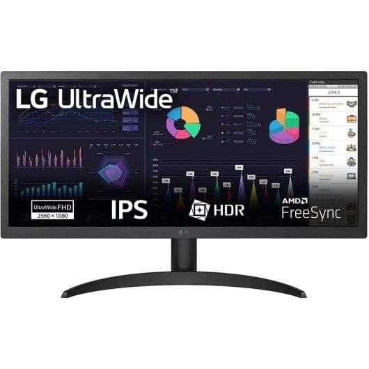 LG 26WQ500-B - Monitor Ultrapanoramico 21:9 LG UltraWide (Panel IPS:2560x1080, 1ms MBR, 300cd/m², 1000:1, sRGB >98%