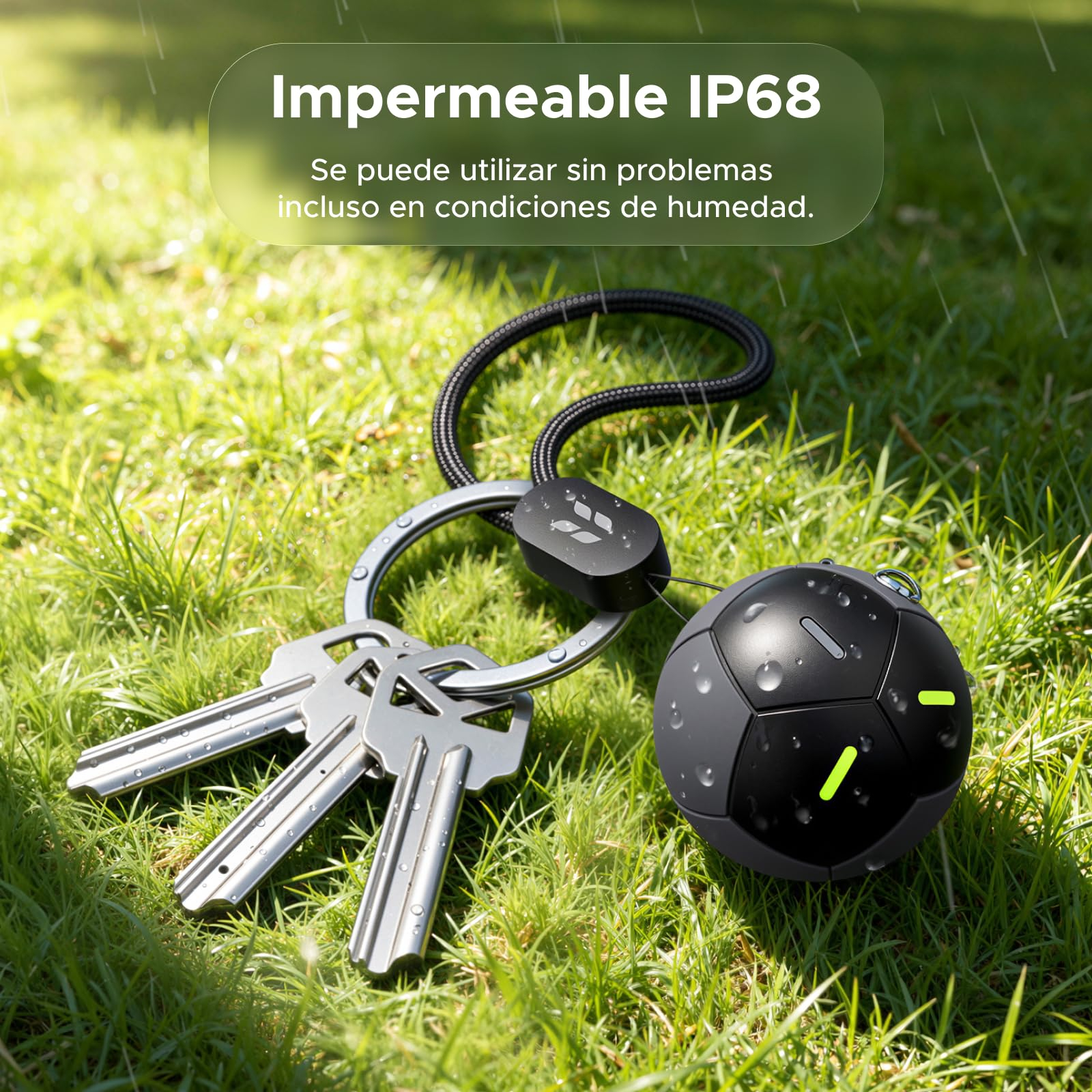 UGREEN FineTrack 2 Smart Finder Diseño Fútbol 110dB Fluorescencia IP68 Localizador Bluetooth SmartTag Tracker Soporte iOS