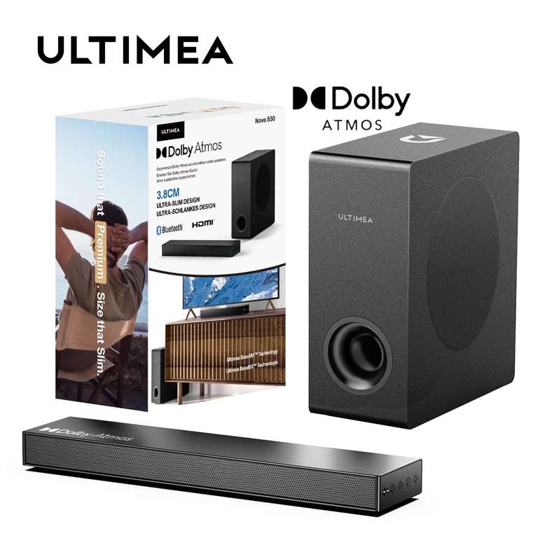 5.1.2 Barra de sonido premium con Dolby Atmos, sistema de sonido