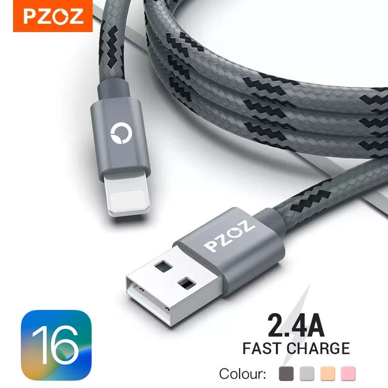 Cable USB para iPhone o iPad 2.4A 0.5mt