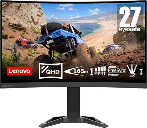 Lenovo G27qc-30 | 27" QHD Gaming Monitor | 2560x1440 | 165Hz | 350 nits | 1ms