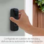 Videotimbre - Amazon Blink Video Doorbell, Inalámbrico, HD, Alexa integrada, Visión nocturna, Audio bidireccional, Blanco / Negro