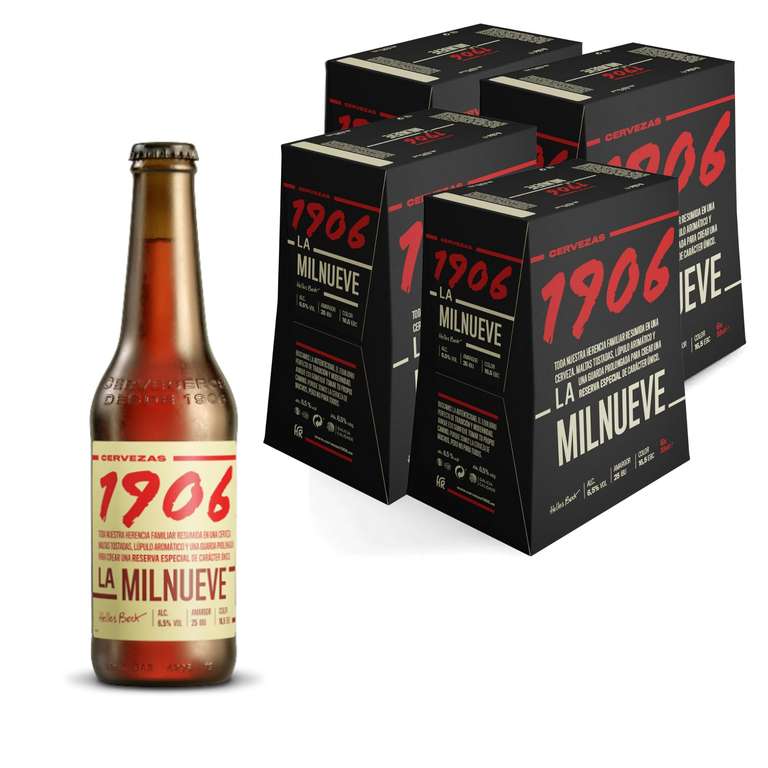 1906 - Reserva Especial, Cerveza Lager Extra, 24 Botellas x 33 cl