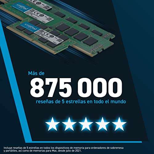 Crucial RAM 16GB Kit (2x8GB) DDR5 4800MHz CL40