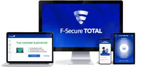 1 año de F‑Secure TOTAL (antivirus + VPN + gestor de contraseñas) [3, 5 ó 7 dispositivos]