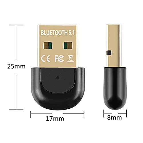 Adaptador Bluetooth 5.1, Compatible con Windows 10/8.1/8/7, Plug & Play