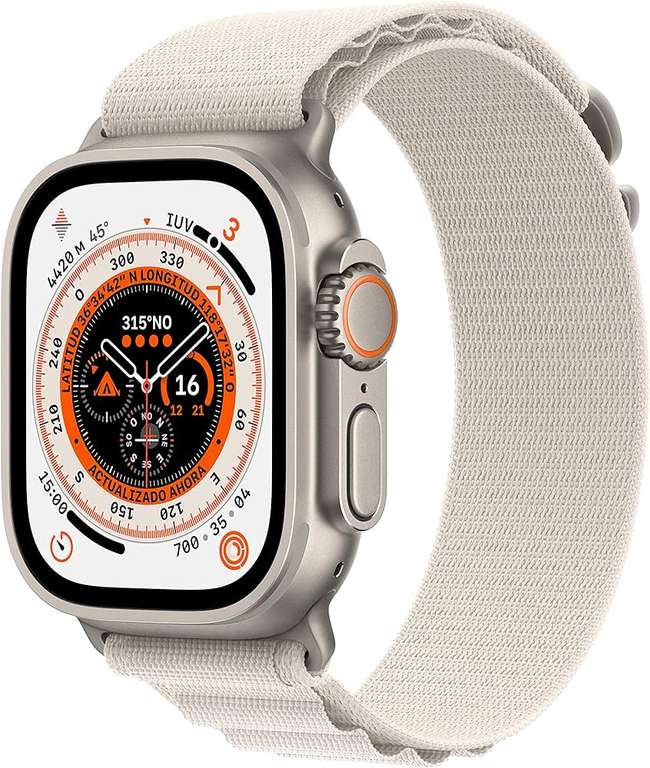 Apple Watch Ultra GPS + Cellular Titanio Starlight Alpine Loop 49 mm [Talla y Color a elegir]