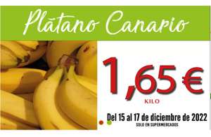 Plátano de Canarias a 1,65€/Kg