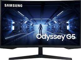 Monitor gaming - Samsung Odyssey G5 LC32G55TQBUXEN, 32a, WQHD, 1 ms, 144 Hz, Negro