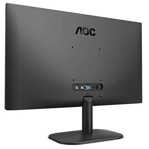 AOC 27B2H- Monitor de 27"Full HD (1920x1080, 75 Hz, IPS, FlickerFree, 250 cd/m, D-SUB, HDMI, VGA, Low Blue Light) Negro [Prime Day]