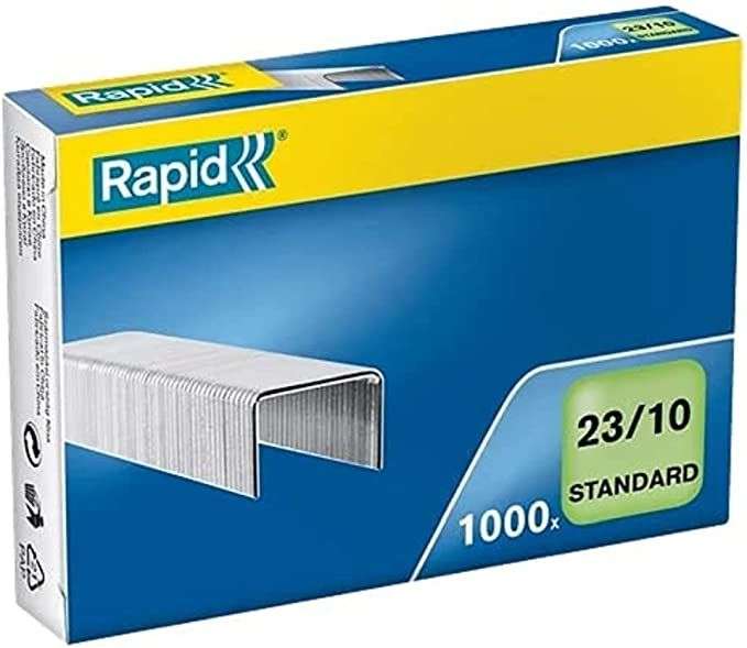 RAPID - Caja 1000 grapas 23/10 mm Standard galvanizada