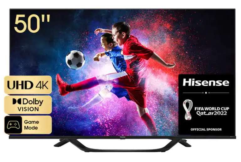 TV 50" Hisense 50A63H 4K UHD Smart TV, Dolby Vision HDR, DTS Virtual X, Freeview Play y Alexa Built-in (298,8€ ECI+)
