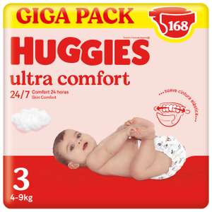 Oferta del día: Huggies Ultra Comfort Pañal para bebé con Disney Talla 3 (4-9 kg), 3 packs x 56 pañales, Total 168 Pañales