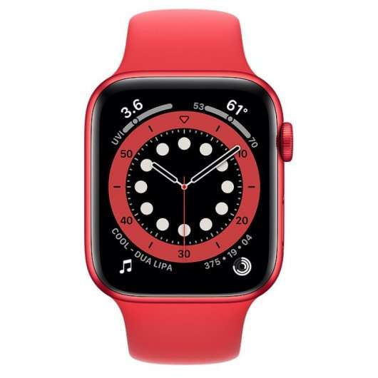 Apple Watch Series 6 PRODUCT RED, GPS, 44 mm, Caja de aluminio en rojo,  Correa deportiva, Rojo » Chollometro