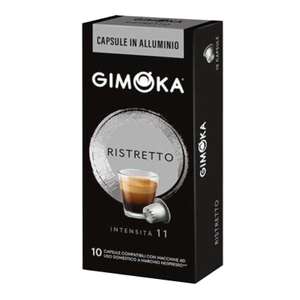 Capsulas cafe italiano Gimoka Nesspreso a 1 euro 10 capsulas de aluminio