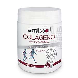 AMLsport - Colágeno con magnesio + vit c, b1, b2 y b6 – 350 gramos (sabor fresa)