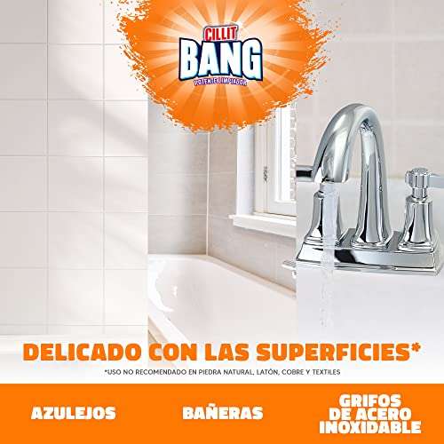 Cillit Bang Cal y Suciedad, potente limpiador baño, cocina, formato spray - Pack de 3 x 1 L, total 3 L (CR)