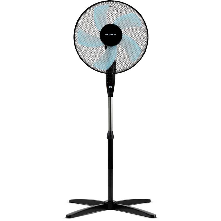 Grunkel Ventilador de Pie de 50W- 16″ 40cm de diametro con 3 Velocidades y 5 aspas, Altura