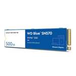Disco Duro SSD Interno WD Blue SN570 500GB M.2 NVMe PCIe Gen3 Unidad de Estado Sólido WDS500G3B0C