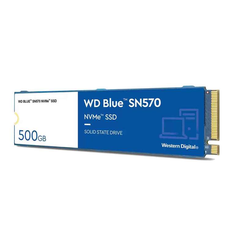Disco Duro SSD Interno WD Blue SN570 500GB M.2 NVMe PCIe Gen3 Unidad de Estado Sólido WDS500G3B0C