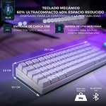 Newskill Pyros Ivory Teclado Gaming Inálambrico, Ultracompacto 60%