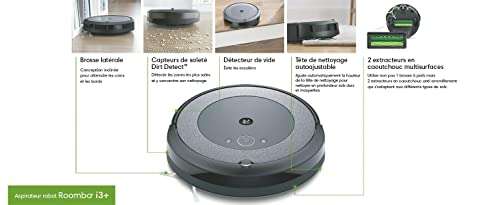 iRobot Robot Aspirador Roomba i3+ - Autovaciado automático de Suciedad - Sugerencias Personalizadas - Compatible con tu Asistente de Voz