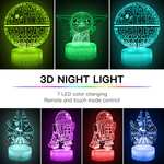 Luz nocturna 3D con 4 patrones de Star Wars, 16 colores y mando a distancia (Otra en descripción)