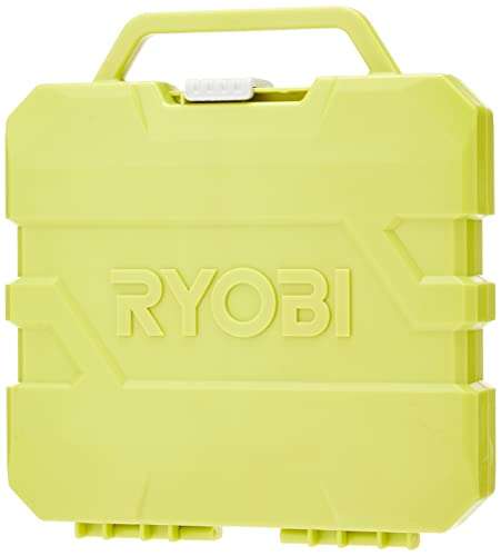 RYOBI-Maletín 127 Accesórios mixto (13 brocas metal + 7 llaves de vaso + 81 puntas 25 mm + 25 puntas 50 mm + 1 adaptador )