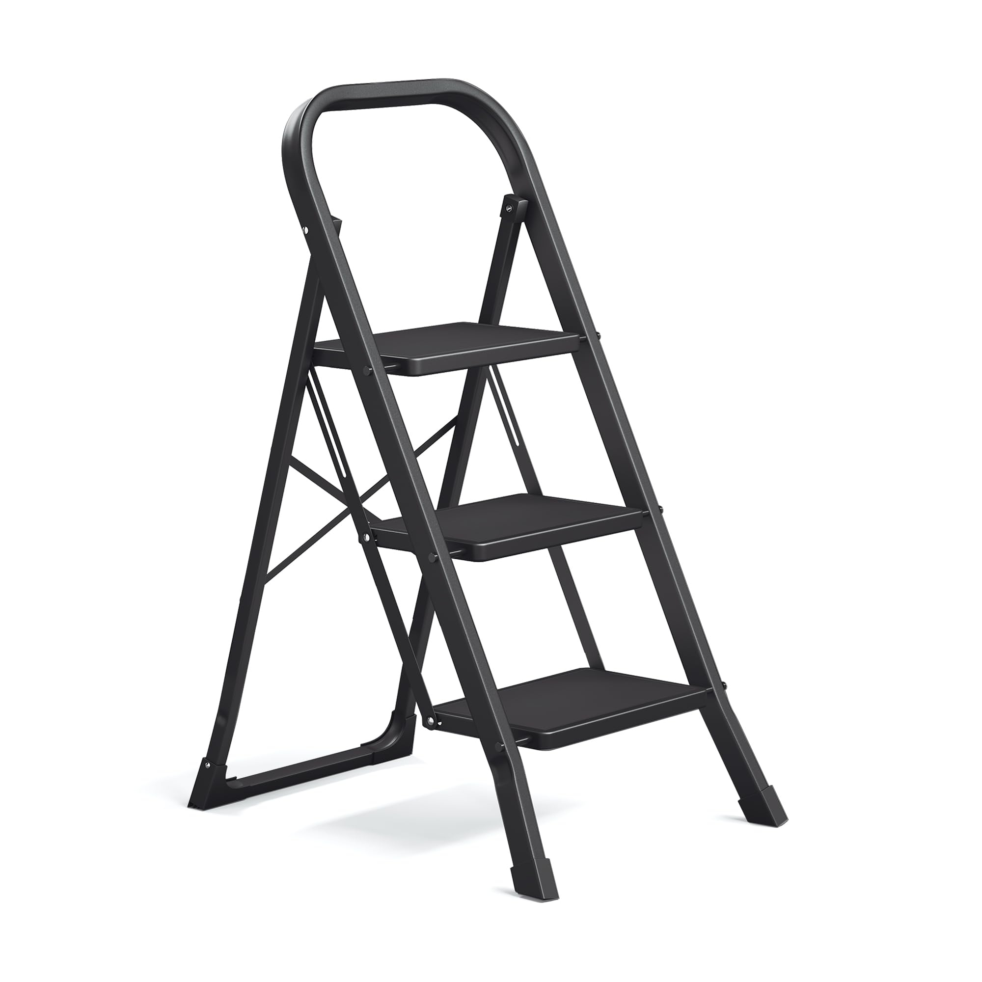 SONGMICS Escalera de Tijera, Escalera con 3 Peldaños