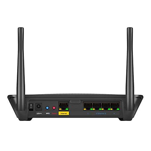 Linksys MR6350 router WiFi 5 mesh de doble banda (AC1300), funciona con el sistema Velop WiFi para todo el hogar, router WLAN con MU-MIMO,,,