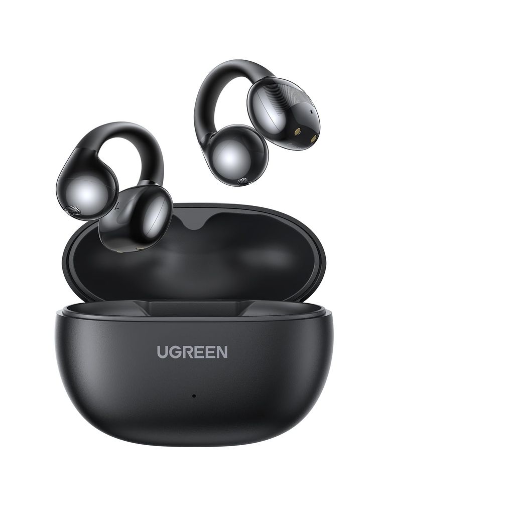 Auriculares abiertos UGREEN HiTune S3 con clip y cancelación de ruido ENC, 30H reproducción, carga rápida USB-C, Hi-Fi, IPX5 y Bluetooth 5.4