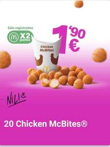 20 Chicken McBites por 1,90€ (Sólo el día 27)
