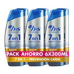 h&s 7en1 Eficaz champú anticaspa Prevención Caída, con cafeína, 6x300 ml (CR y aplicar cupón)