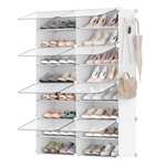 SONGMICS - Mueble Zapatero de 8 Compartimentos para hasta 32 Pares de Zapatos