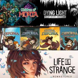 Children of Morta, Dying Light: Platinum Edition, Deponia Full Scrap Collection, Adventure o Armageddon, Life is Strange Collection