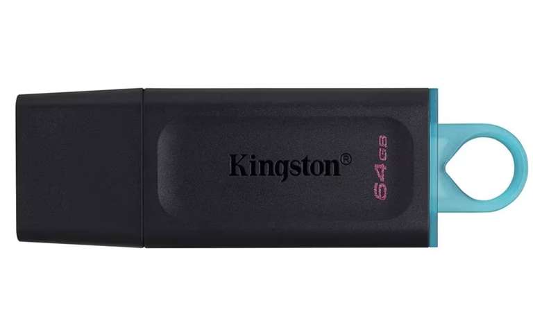 Memoria USB 64GB Kingston DataTraveler Exodia - USB 3.2 Gen 1 - Con Tapa - Enganche para Llavero