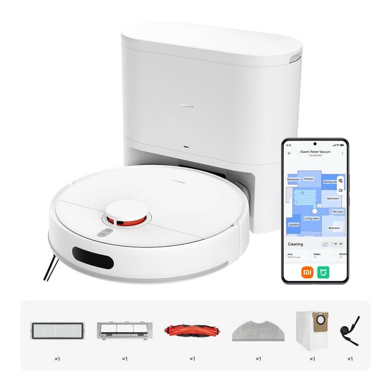 Robot Aspirador y Fregasuelos Xiaomi Robot Vacuum H40 (Base Autovaciado, Cepillo Antienredos)