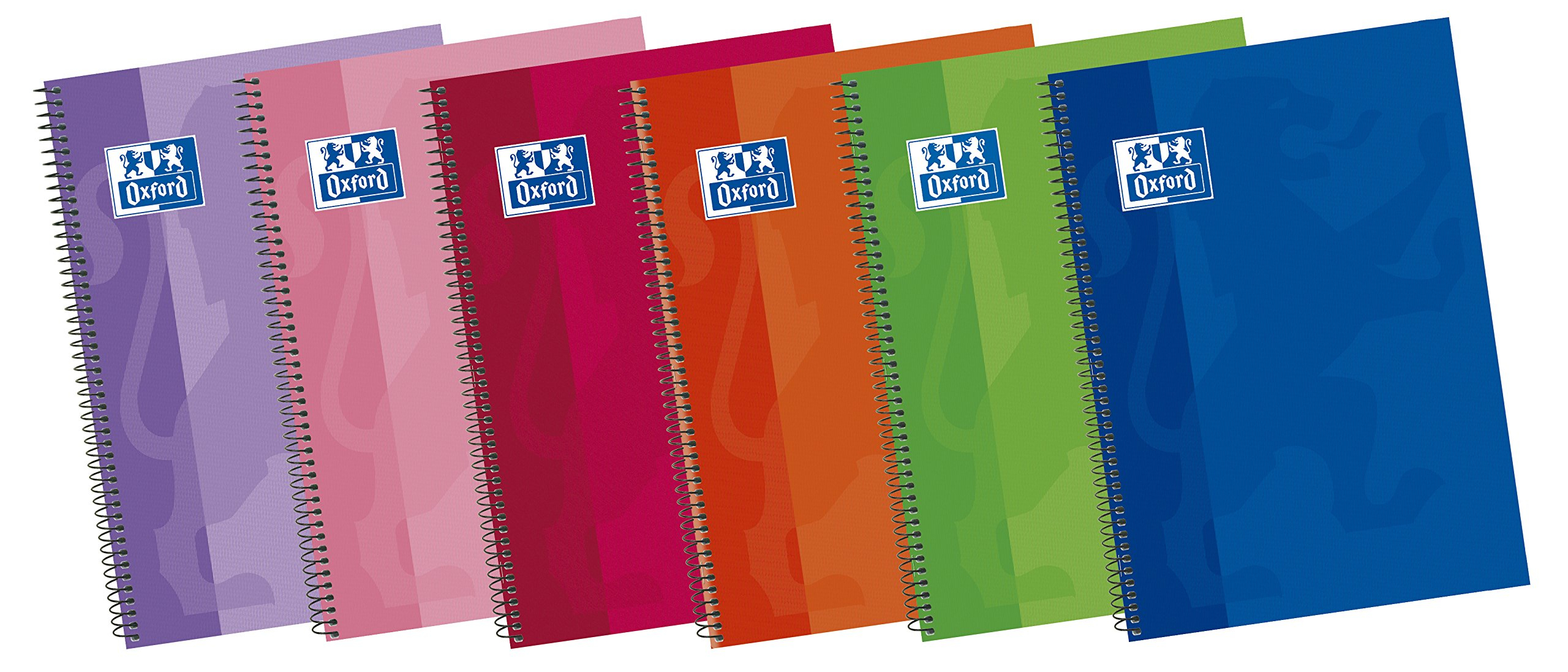 Oxford Pack de 5 cuadernos A4 espiral de tapa extradura