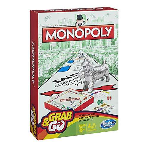 Hasbro Gaming Monopoly Juego de Viaje, versión española, Multicolor