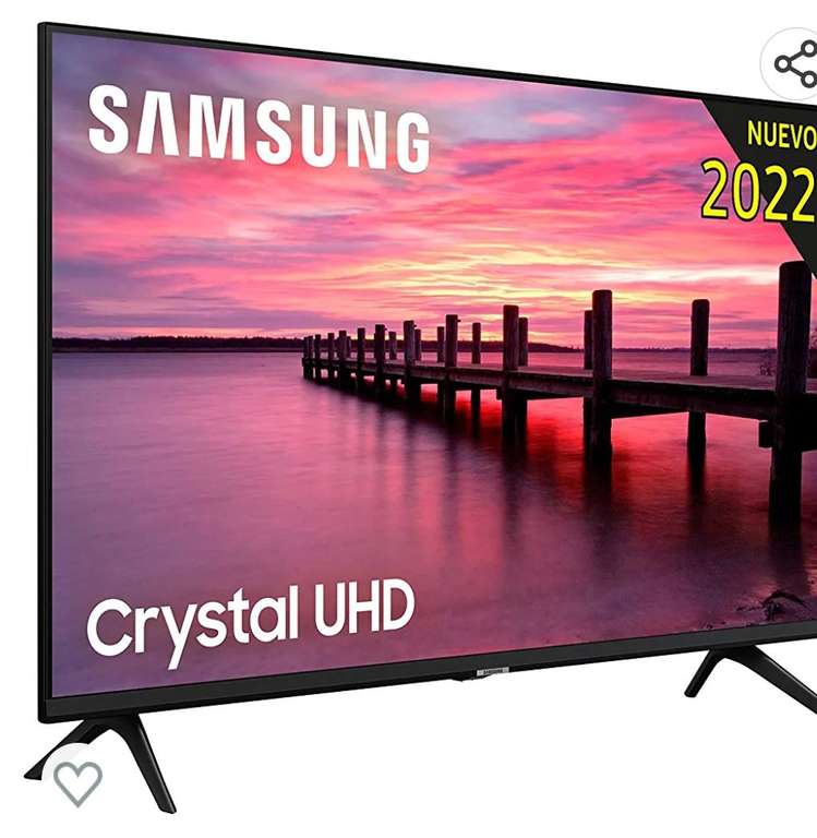 Samsung Crystal UHD 2022 65AU7095 - Smart TV de 65", 4K, HDR 10, Procesador 4K, Q-Symphony