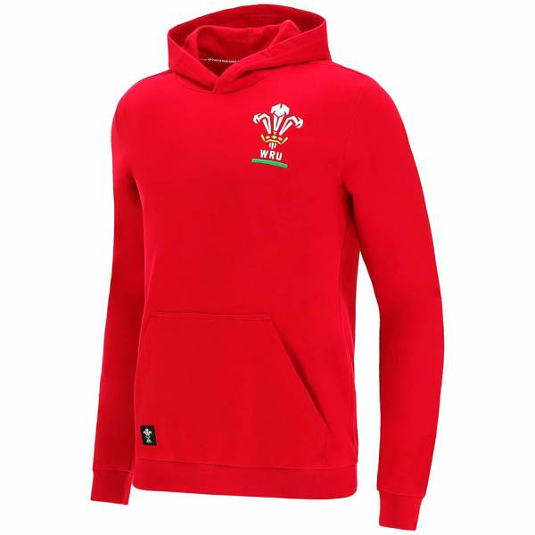 Wales WRU macron Rugby XV Niño Sudadera con capucha
