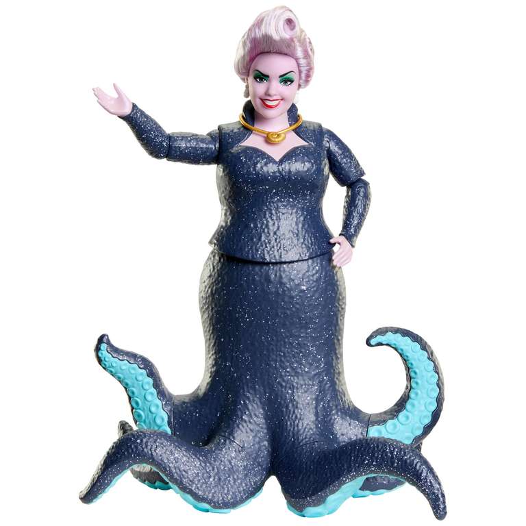 Disney La Sirenita , Pack de 3 muñecas de colección, Ariel + Ursula + Rey Tritón, regalo para niños y niñas +3 años